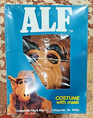 Vtg 1987 Alf Tv Show Halloween Costume & Mask Kids Small Collegeville New In Box • $49.97