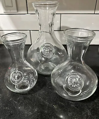 Vintage Set Of 3 Vino Wine Carafes.1 Liter 1/2 Liter & 1/4 Liter • $35