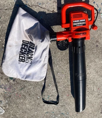 $40 • Buy Black & Decker Leaf Vac'N'Mulch Blower Vortex Vacuum BV1000 120VAC 12A