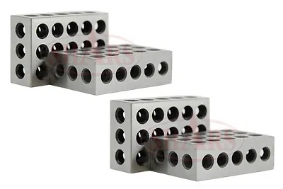 Shars 2 Matched Pairs 4 Pcs Precision 123 1-2-3 Blocks Block 23 Holes .0002  P] • $27.50