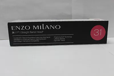 Enzo Milano 31 / 1 1/4  / Dual Voltage Enhanced Ceramic Straight Barrel Head New • $14.99