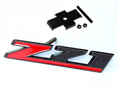 GENUINE Matt Black Red Grille Z71 Emblem 3D For GM Silverado Z71 Sierra Tahoe Yu • $13.45