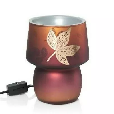 Yankee Candle AMBER LEAVES Electric LED Light Tart Wax Melt Warmer Burner • £27.15