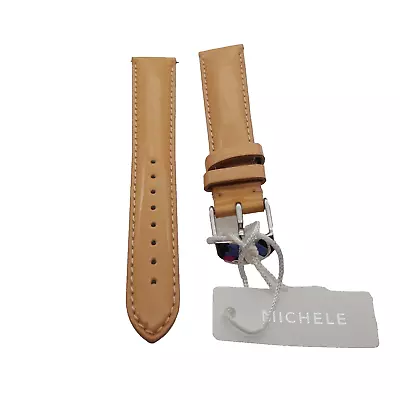 Genuine Michele 16mm Peach Patent Watch Band Strap New • $24.77