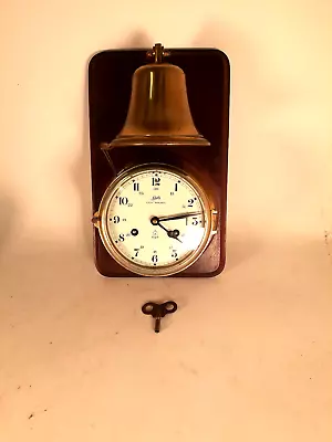 Rare Vintage Schatz Royal Mariner Ship's Clock Serviced Runs And Strikes Bells • $469