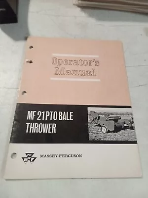 1966 Massey Ferguson Mf 21 Pto Ale Thrower Operators Manual  • $12.95