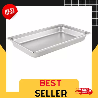 Pan Steam Table Deep Stainless Steel Size Hotel Food Pans Pack Full Prep Winco • $33.82