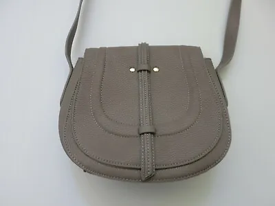 Mud Pie Taupe Faux Peppled Leather Saddle Crossbody Bag NWOT • $30