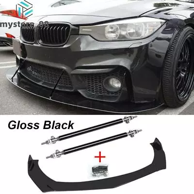 For 3 Series 335i 328i 325i F30 F31 Front Bumper Lip Splitter Spoiler+Strut Rods • $39.99