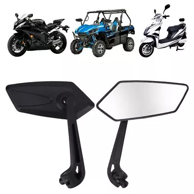Universal 8/10MM Motorcycle Mirrors Bike/Motorbike Rear View/Side Pair Moped • $20.38
