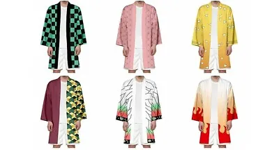 $18.99 • Buy Demon Slayer Cloak Kimetsu No Yaiba Kimono Robe Yukata Cosplay Costume XS-4XL