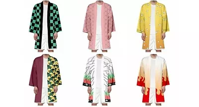 $18.99 • Buy Demon Slayer Cloak Kimetsu No Yaiba Kimono Robe Yukata Cosplay Costume XS-4XL