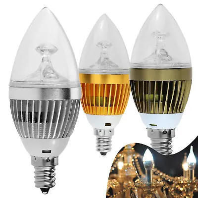 Dimmable 110V LED Candle Light Bulbs 6W 8W 10W E12 E26 E27 Candelabra Chandelier • $5.59