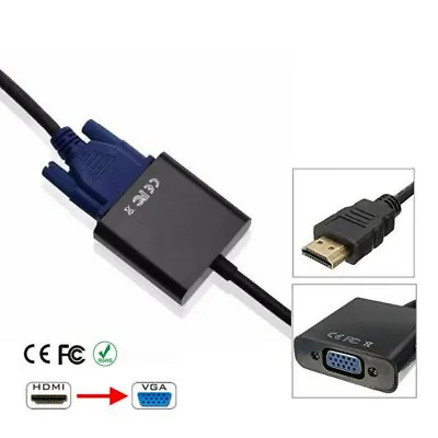 1080P HDMI Male To VGA Female Video Adapter Cable Converter Chipset Built-in • $4.95