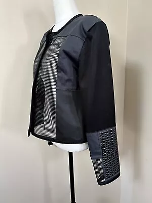 SASS & BIDE Black Mesh Wintergate Jacket AU/UK Size 14 • $99