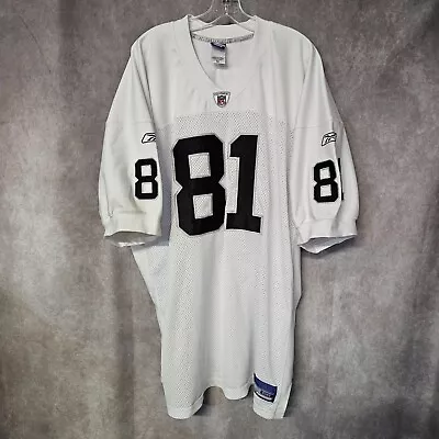 Vintage  Reebok Authentic NFL Oakland Raiders Tim Brown 81 White Jersey 56 3XL • $99.99