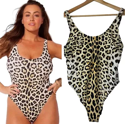 Gabifresh X Swimsuits For All One Piece Swimsuit Cutout Back Leopard Sz 20D/DD • $25