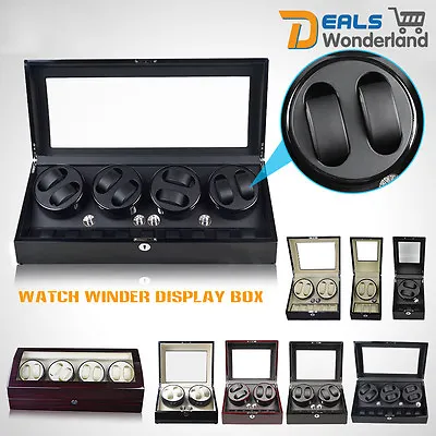 Automatic Rotation Watch Winder Display Box Crafted Leather Display Case Box  • $169.99