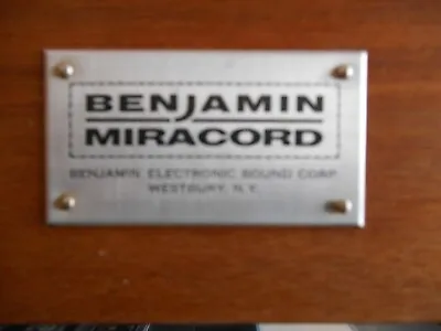 Vintage Benjamin Miracord Studio Series Elac Turntable  Miracord 10 • $210