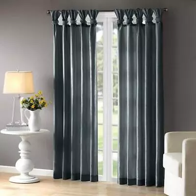 Madison Park Emilia Twist Tab Window Curtain Panel 84  Teal • $11.03