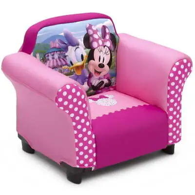 Kids Minnie Mouse Upholstered Chair Sculpted Plastic Frame Children Toddler New • $52.22