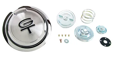 NEW! 1967 - 1968 Ford Mustang Gas Cap Pop Open Black GT Emblem Chrome • $89.42