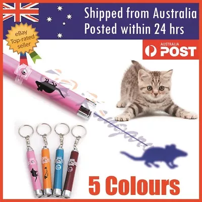 Cat LED Laser Pointer Toy With Bright Mouse Animation For Endless Fun 5 Colors • $4.99