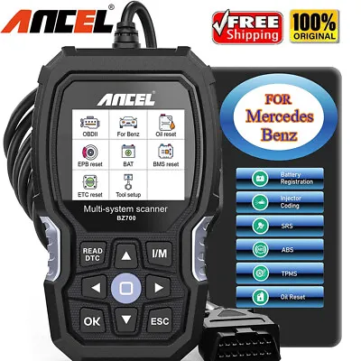 $89 • Buy ANCEL BZ700 OBD2 Scanner All System Diagnostic For Mercedes Benz Car Code Reader