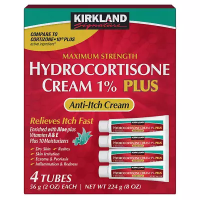 Kirkland Signature Maximum Strength HYDROCORTISONE 1% Plus Anti-Itch Cream 8oz • $12.95