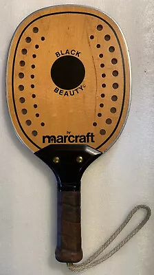 Black Beauty By Marcraft Paddle Sports Racquet Racquetball Metal Edge W/ Strap • $33.99