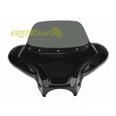 Batwing Shiny Black With Plexiglass Tinted Kawasaki Vulcan VN900 Classic • $345.95