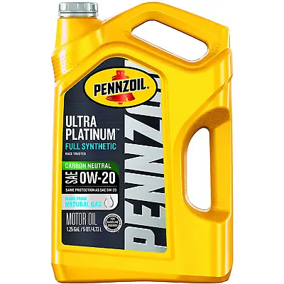 Pennzoil Ultra Platinum Full Synthetic 0W-20 Motor Oil 5 Quart • $29.44