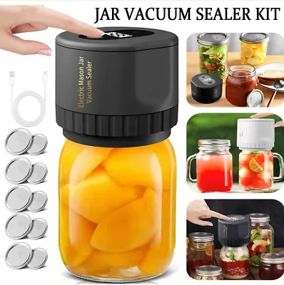True Bright Electric Mason Jar Vacuum Sealer Kit For Wide Mouth & Regular Mouth • $22.69