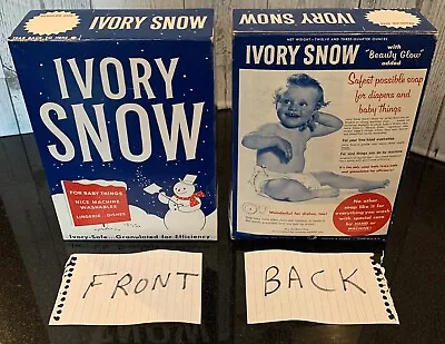 Vintage Unopened NOS Ivory Snow Laundry Dish Detergent Regular Size 12.75 Oz  • $49.99