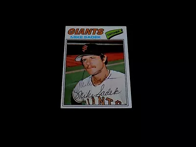 Mike Sadek Autographed 1977 Topps SF Giants Baseball Card #129 Vintage '70s AUTO • $10