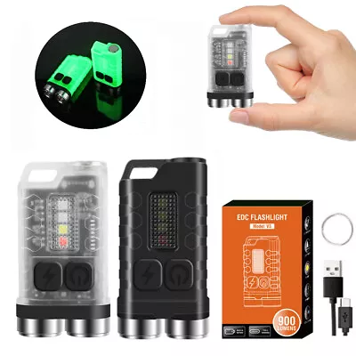 BORUiT V3 Mini Pocket LED Flashlight Magnetic Rechargeable Torch Work Light Lamp • $7.07