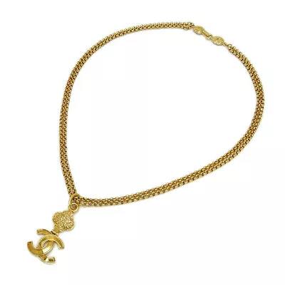 $1500.19 • Buy Chanel Coco Mark Chain Long Necklace GP Gold 95A Vintage CC Ladies' Accessories