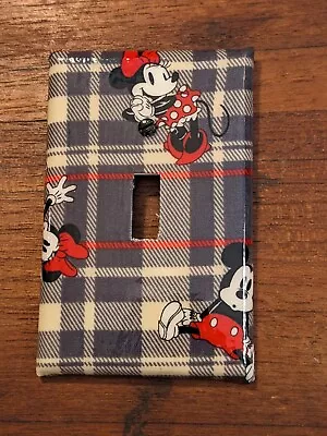 Minnie And Mickey Mouse Disney Light Switch Cover And Outlet Wall Plates Plaid • $5