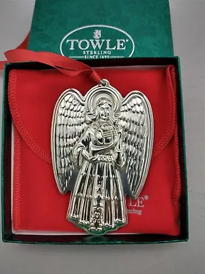 1995  Towle Sterling Silver  Angel Christmas Ornament  3 1/2  Tall  New Mint! • $91.50