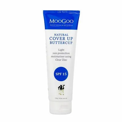 $18.90 • Buy Moo Goo Cover Up Buttercup SPF 15 Natural Moisturiser | 120g
