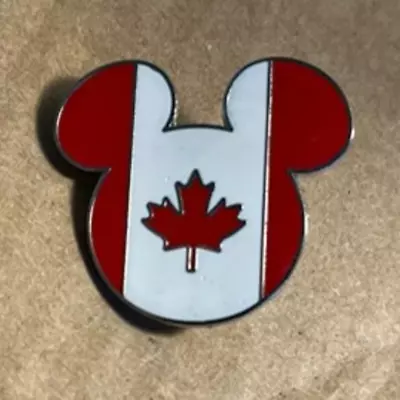 Disney Trading Pin Disneyland Mickey Head & Ears Canada Flag Travel Agent Promo • $4.99