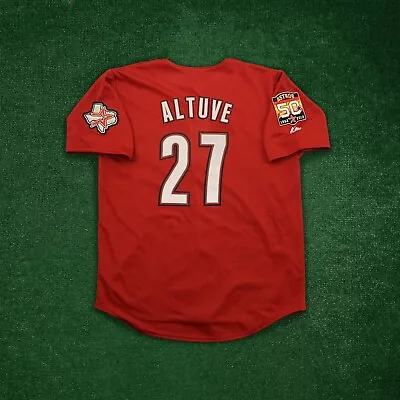 Jose Altuve 2012 Houston Astros 50th Anniv. Men's Alternate Brick Red Jersey • $129.99