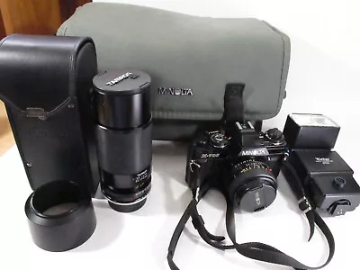 Minolta X-700 35mm Film SLR W/50mm 1.7&Tamron 80-210mm BBarcase-Tested-Excellet • $145