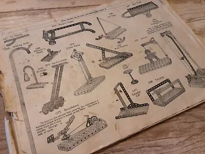 Meccano Instructions Book 1934-37 Missing Cover Outfits A-D Inc 0 0a • £3.99