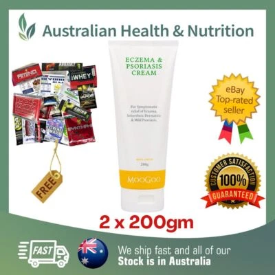 $54.95 • Buy 2 X MOOGOO ECZEMA & PSORIASIS CREAM 200G + FREE SAME DAY SHIPPING & SAMPLE