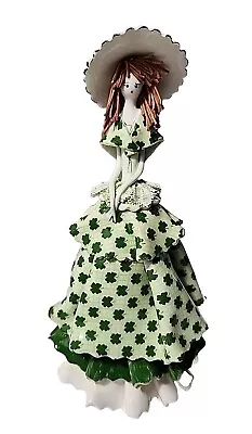 Rare Italian Lino Zampiva Spaghetti Hair Girl W/Hat Shamrock Dress Signed  • $54.99