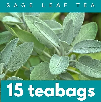 Sage Leaf Teabags X 15HerbalVeganNatural TeaNight Sweatsmenopause Relief • £7