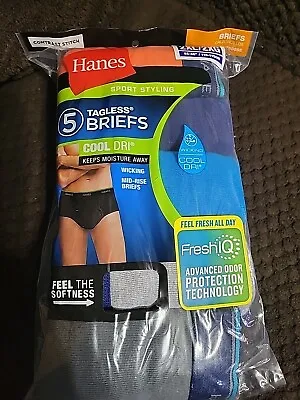 Hanes Men's 6-Pack Brief Underwear Mid Rise Tagless Wicking Comfort Flex Waist • $11.70