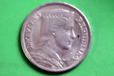 Estate Find 1929 Latvia Silver  5 Lati  #d31824 • $45