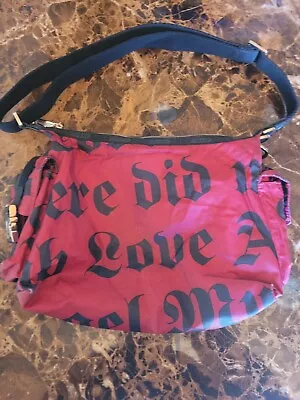 Gwen Stefani L.A.M.B. Le SportSac Preowned Purse Bag Red Black Adjustable Strap • $20